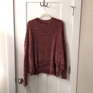 Pink knitted sweat. Super soft and oversized!